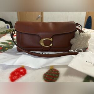 Tabby Shoulder Bag 26 (new softer version)- Brass/Pecan with bag charm